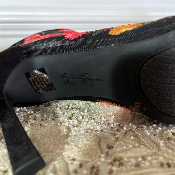 Jessica Simpson Pascall Black Embroidered Mesh Booties Ankle Boots - 8.5 NWT - Picture 5 of 9